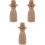 3 Piezas Madera Juguete Decoración Escritorio 5