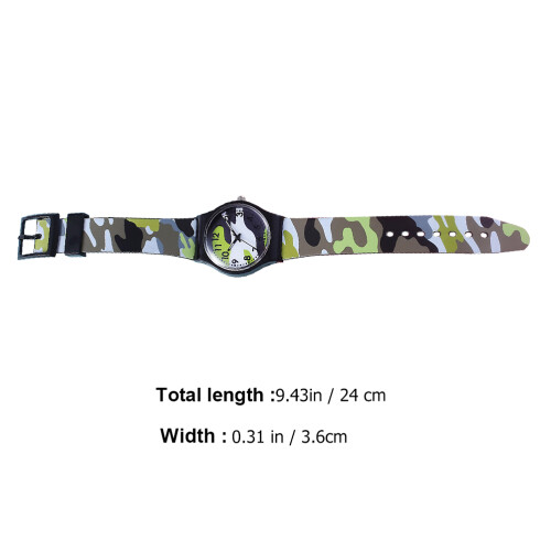 1 Pc Durable Kids Watch With Camouflage Design 1