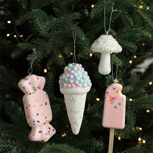 Christmas Tree Decoration Ice Cream Pendant Hanging-White 2
