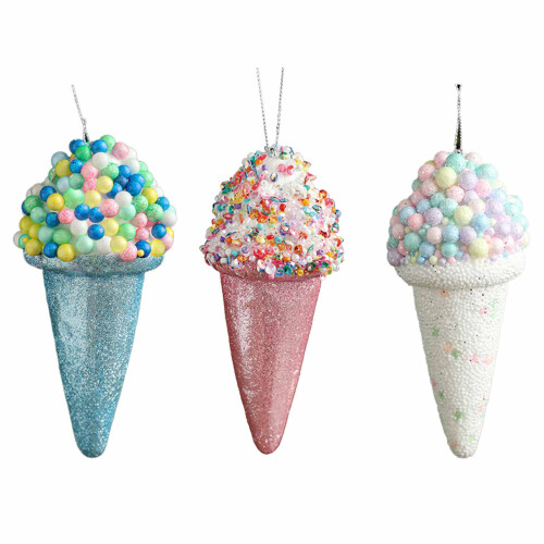 Christmas Tree Decoration Ice Cream Pendant Hanging-White 1