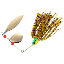 Fishing Spinner Baits Lures Hard Nickel Spoon Skirt Jig Lure Kit For Bass Pike Trout Salmon 2# Pack Of 1