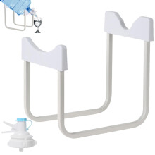 35 Gallon Water Jug Stand Dispenser NonSlip Rack With Reusable Spout 55mm Dia NonThreaded Bottle Mouth White Valve