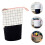 1 Pc Artistic Canvas Pencil Bag Plaid Design Black White 11