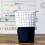 1 Pc Artistic Canvas Pencil Bag Plaid Design Black White 3