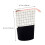 1 Pc Artistic Canvas Pencil Bag Plaid Design Black White 2