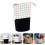 1 Pc Artistic Canvas Pencil Bag Plaid Design Black White 9