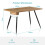 AINPECCA (Oak) Dining Table with Black Metal Legs 120cm 5