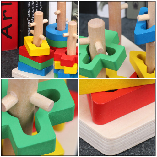 Conjunto De -Cabeça Com Blocos Geométricos Para Crianças 2