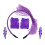 Headband Anni '80 Neon Retina Viola 6
