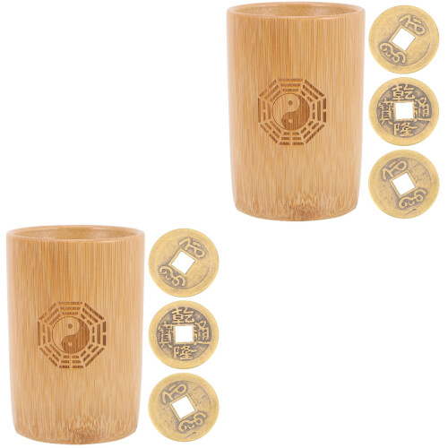 2 Sets Buddhistiche Kupfermünzen Mit Eimer Und Werkzeugen 2