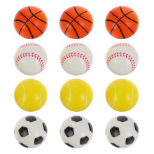 12 Mini Sportballen Foam Baseball Tennis Basketbal Voetbal Speelgoed