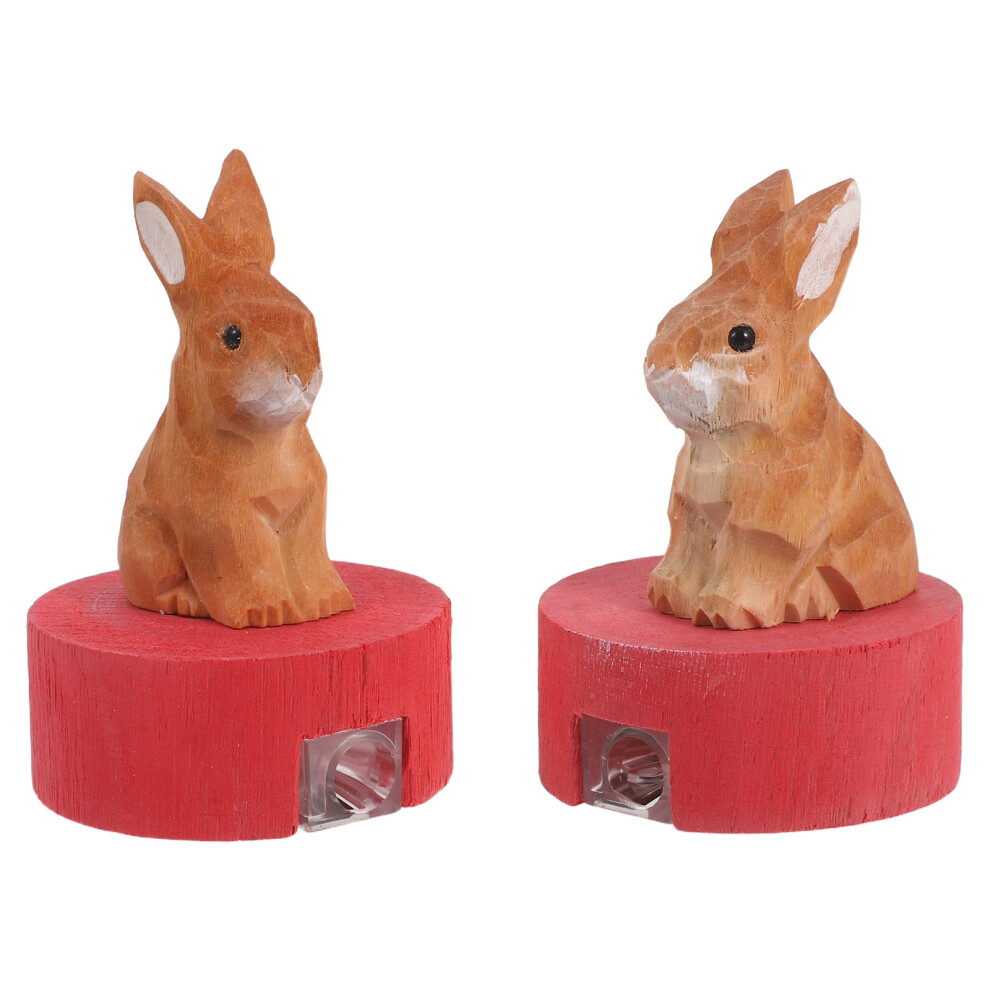 Photos - Other Office Equipment 2Pcs Kawaii Rabbit Pencil Sharpener Wooden Handheld For Kids Artists