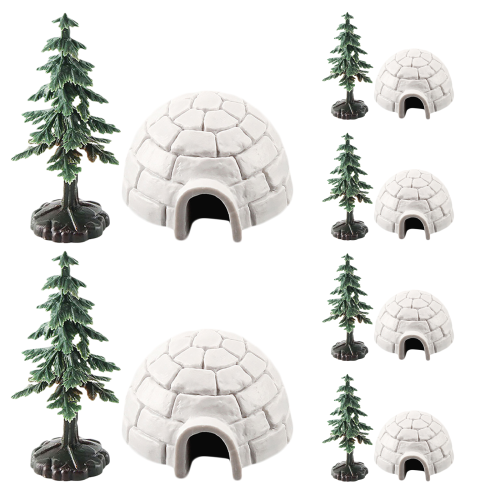 3 Ensembles Mini Igloo Arbre Noël Et Décorations Hivernales Éducatives 2