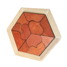 2 Pièces Blocs De Construction Hexagonaux En Bois Pour Enfants