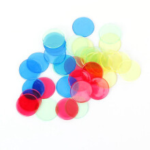 20Pcs Transparent Yellow Plastic Chips Counting Markers
