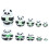 3Pcs 10 Layers Cartoon Panda Wooden Nesting Doll Set 11