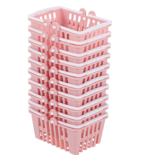 10St Compacte Handbasket Voor Kinderen Mini Winkelmandje Kunststof