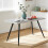 AINPECCA White Marble Effect Dining Table Metal Legs 120cm 1