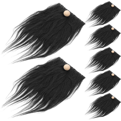 1 Set Fake Beards And Wood Balls Kit Pre-Cut Gnome