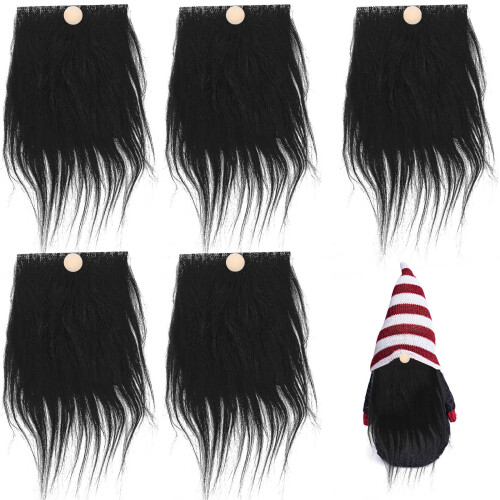 1 Set Fake Beards And Wood Balls Kit Pre-Cut Gnome 1