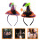 2Pcs Halloween Witch Hat Headbands Party Costume Accessory 3