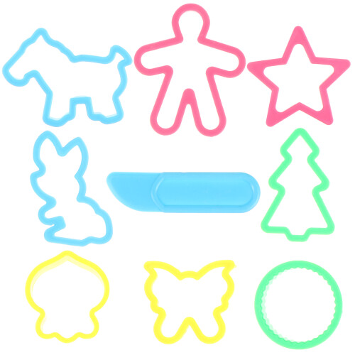 45Pcs Kids Creative Cartoon Baking And Plasticine Mold Toy