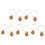 10Pcs Wine Glass Charm Rings Goblet Drink Markers Label-Orange 1