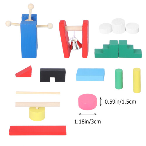 1 Set De Blocs De Domino En Bois Jouet Éducatif 1