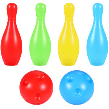 Family Bowling Game Toys Plastic Skittle Game For Children