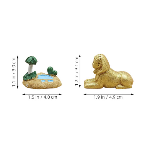 6Pcs Ancient Egypt Pyramid Figurines Set For History Lovers 2