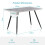 AINPECCA White Marble Effect Dining Table Metal Legs 120cm 7