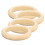 4Pcs Diy Wood Bangles Smooth Unfinished Bracelets Circles 7