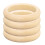 4Pcs Diy Wood Bangles Smooth Unfinished Bracelets Circles 3
