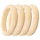 4Pcs Diy Wood Bangles Smooth Unfinished Bracelets Circles 5