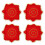 4Pcs Red Handkerchief Chinese Dance Towel Stage Performance Prop 3