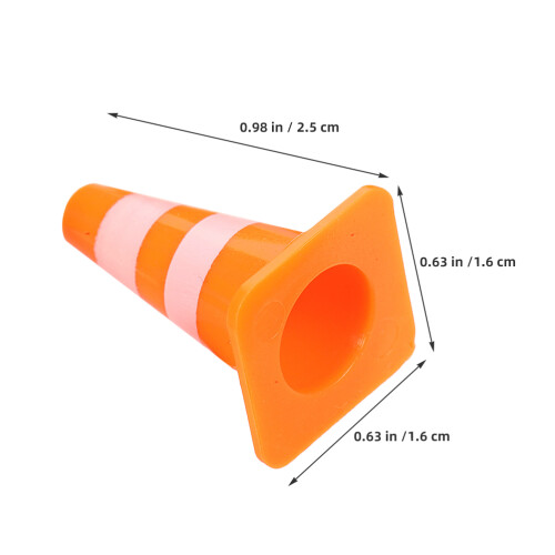 80Pcs Mini Plastic Traffic Cones For Sand Table Construction Simulation 2