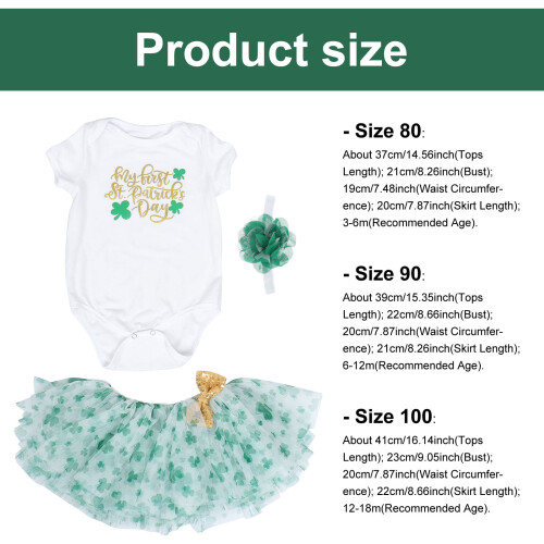 1 Set St Patrick's Day Mesh Rokpakje Baby 1