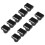 30 Pcs Press On Perfume Bottle Cap - Black Square Plastic Lid 15mm OD 3