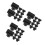 30 Pcs Press On Perfume Bottle Cap - Black Square Plastic Lid 15mm OD 10