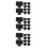 30 Pcs Press On Perfume Bottle Cap - Black Square Plastic Lid 15mm OD 7