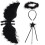 Set Ala D'Angelo Prop Cosplay Con Cerchietto E 4