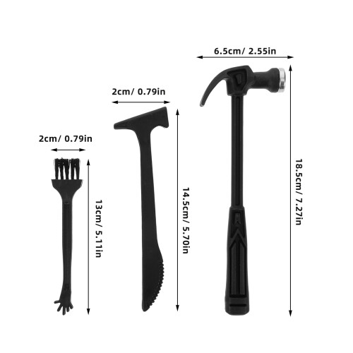 12 Opgraving Tools - Plastic Borstel 1