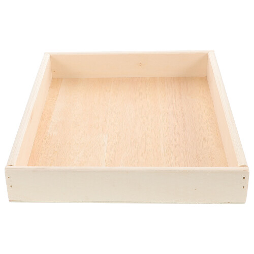 4Pcs Rectangle Wooden Nested Serving Tray For Flat Puzzle Sorting