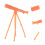 Télescope Mini Orange Résine Accessoire Décoratif Maison 11