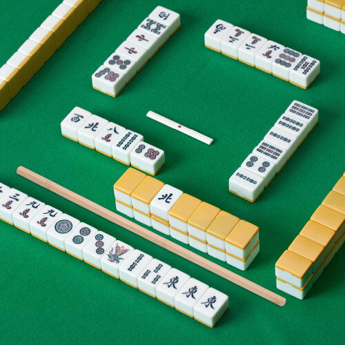 4 In Legno Mahjong Putter Per Tile E Portatastiere 48 Cm 2