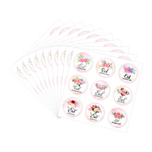 Round Wrapping Label Flower Wrapping Sticker for-Style five