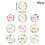 Round Wrapping Label Flower Wrapping Sticker for-Style five 7