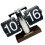 Mechanical Digital Turn Page Clock with Wood Base for Safe-B 1