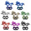 2Pieces Half Face Masquerades Mask Accessory for-golden suit 2