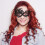 2Pieces Half Face Masquerades Mask Accessory for-golden suit 7